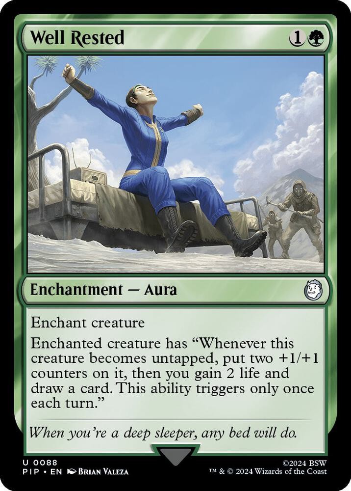 1x Well Rested – Universes Beyond: Fallout – NM – MTG
