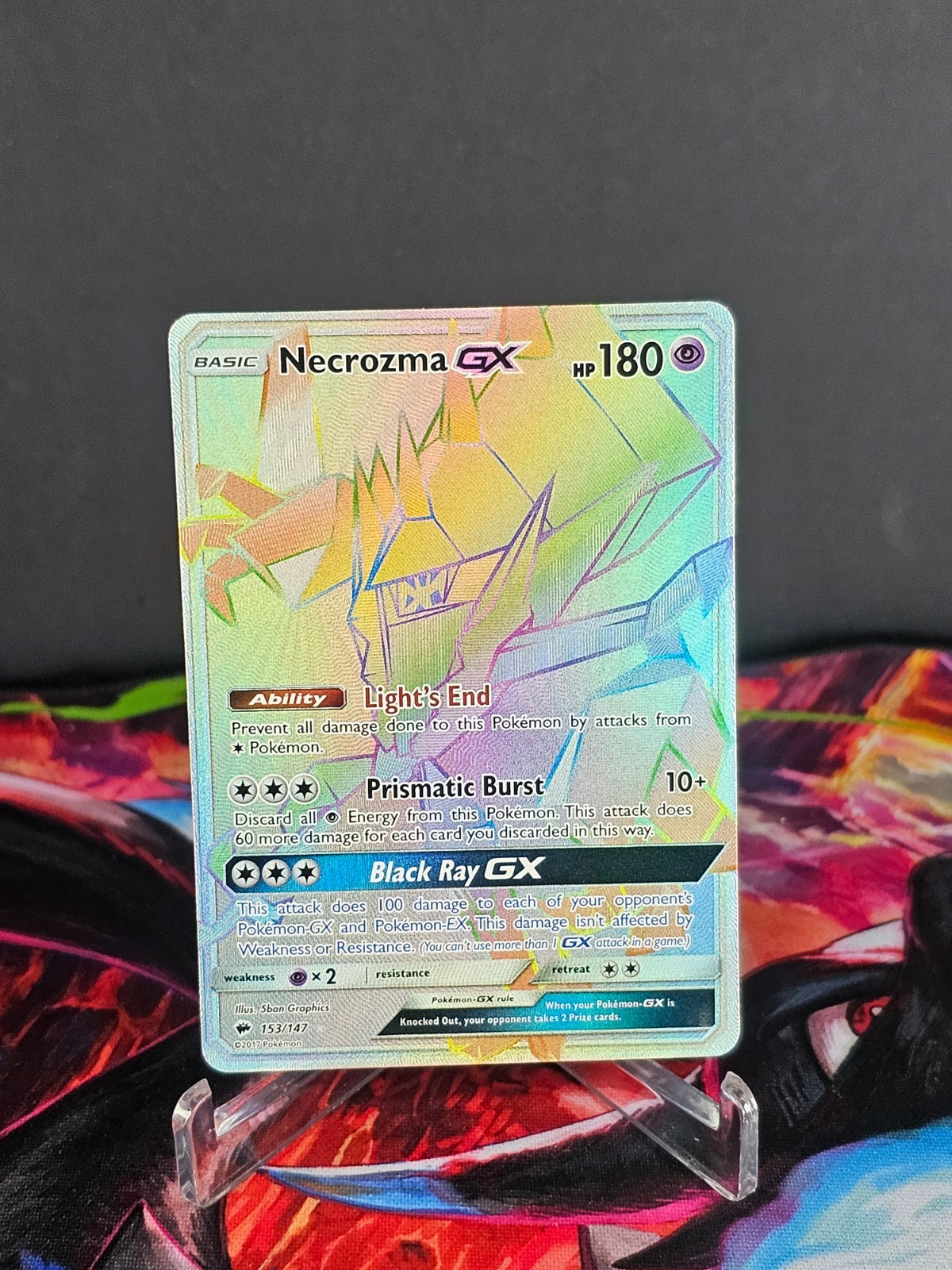 Necrozma GX (Secret) 153/147 Sm-Burning Shadows Holo LP+/NM-