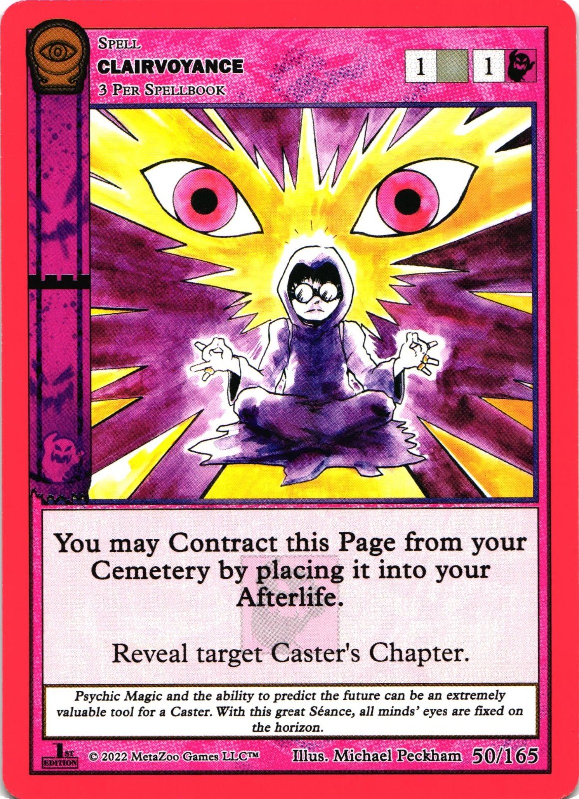 MetaZoo CCG Clairvoyance First Edition 50/165 Regular Bronze Card