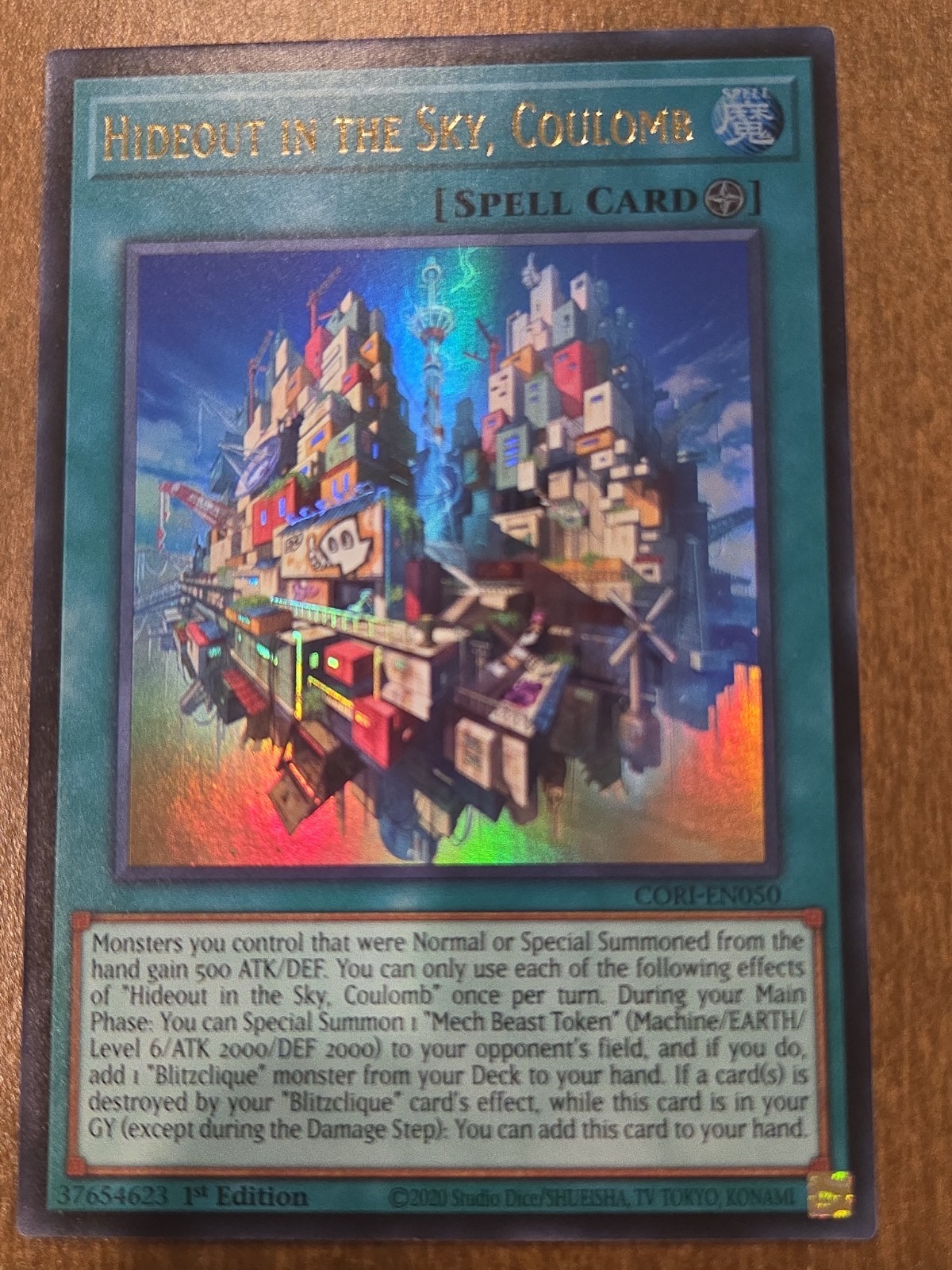 Yugioh! 1x Hideout in the Sky, Coulomb CORI-EN050 Ultra Rare 1st Ed NM
