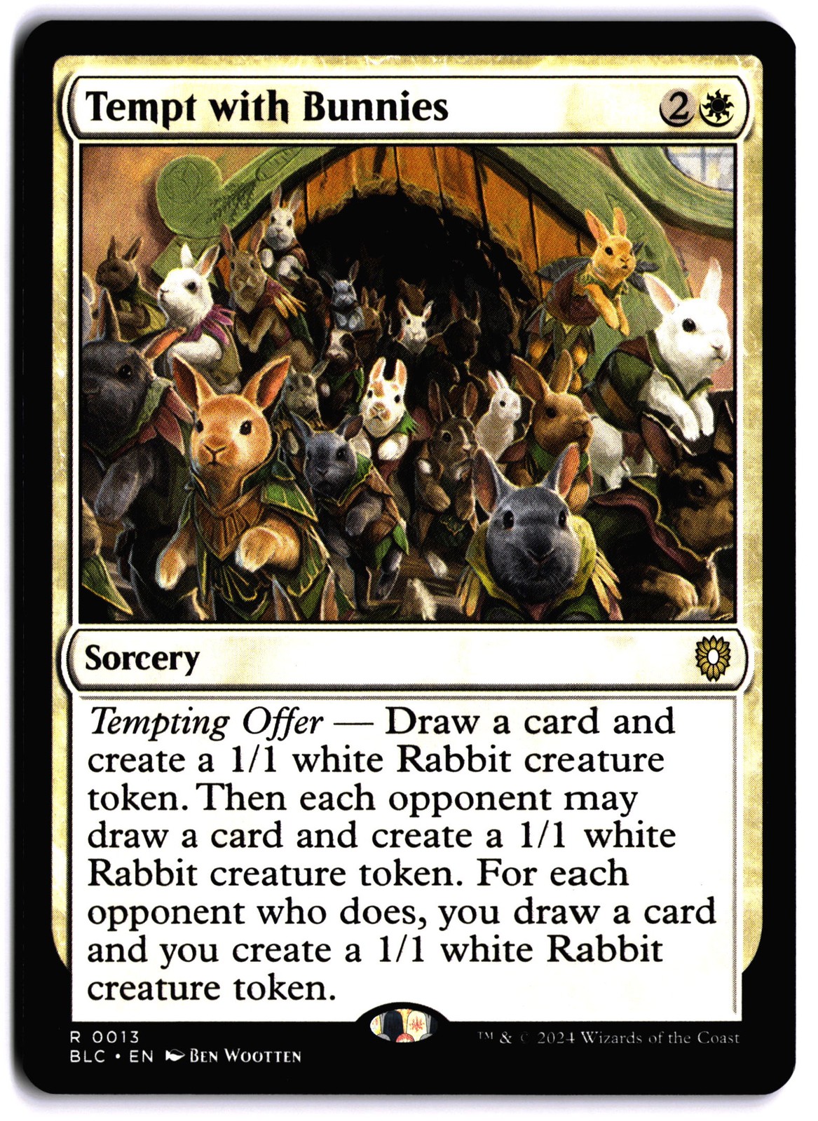 Tempt with Bunnies NM BLC Commander: Bloomburrow MTG