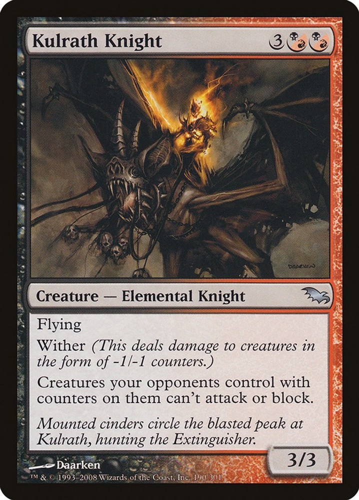 Magic Kulrath Knight 190 Shadowmoor Lightly Played