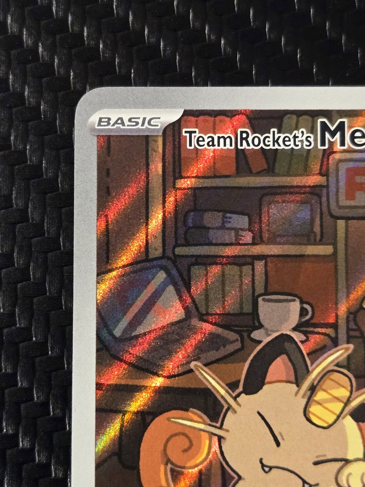 Team Rocket’s Meowth 203/182 LP Destined Rivals Illustration Rare Pokemon