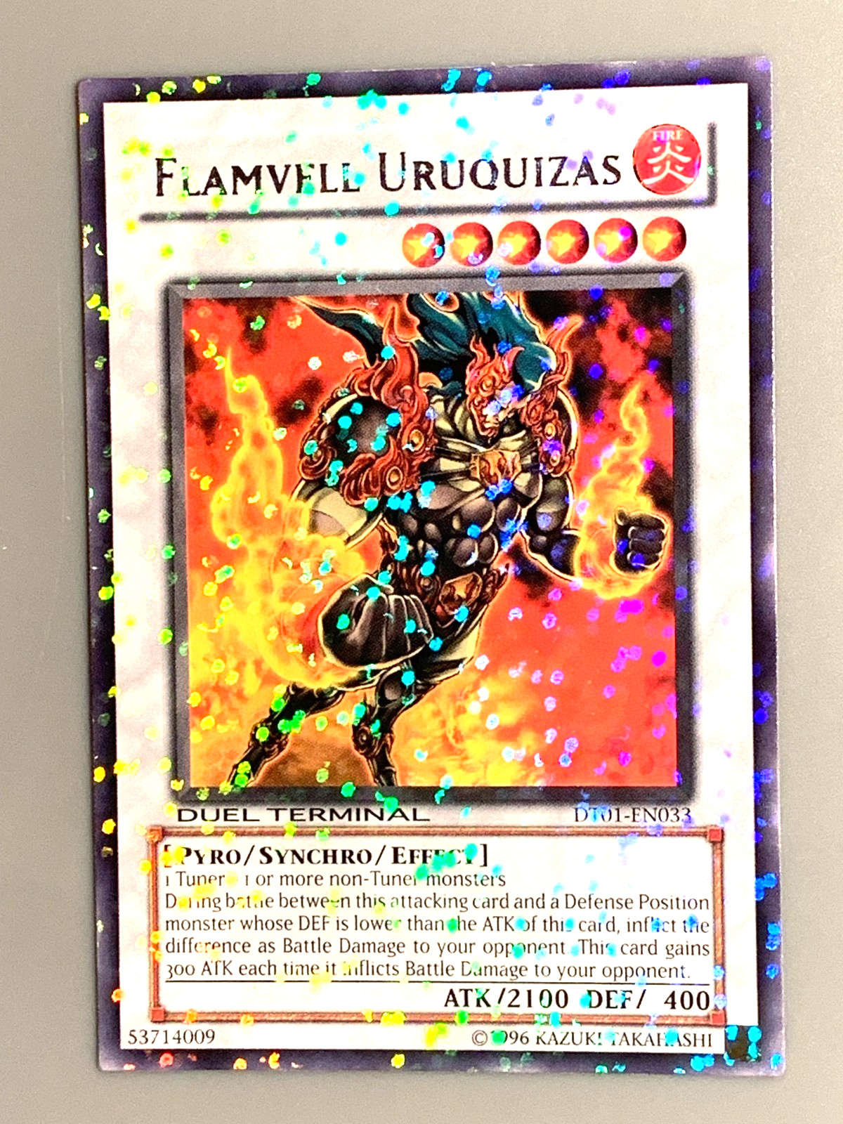 yugioh FLAMVELL URUQUIZAS DT01-EN033 DUEL TERMINAL PARALLEL RARE near mint