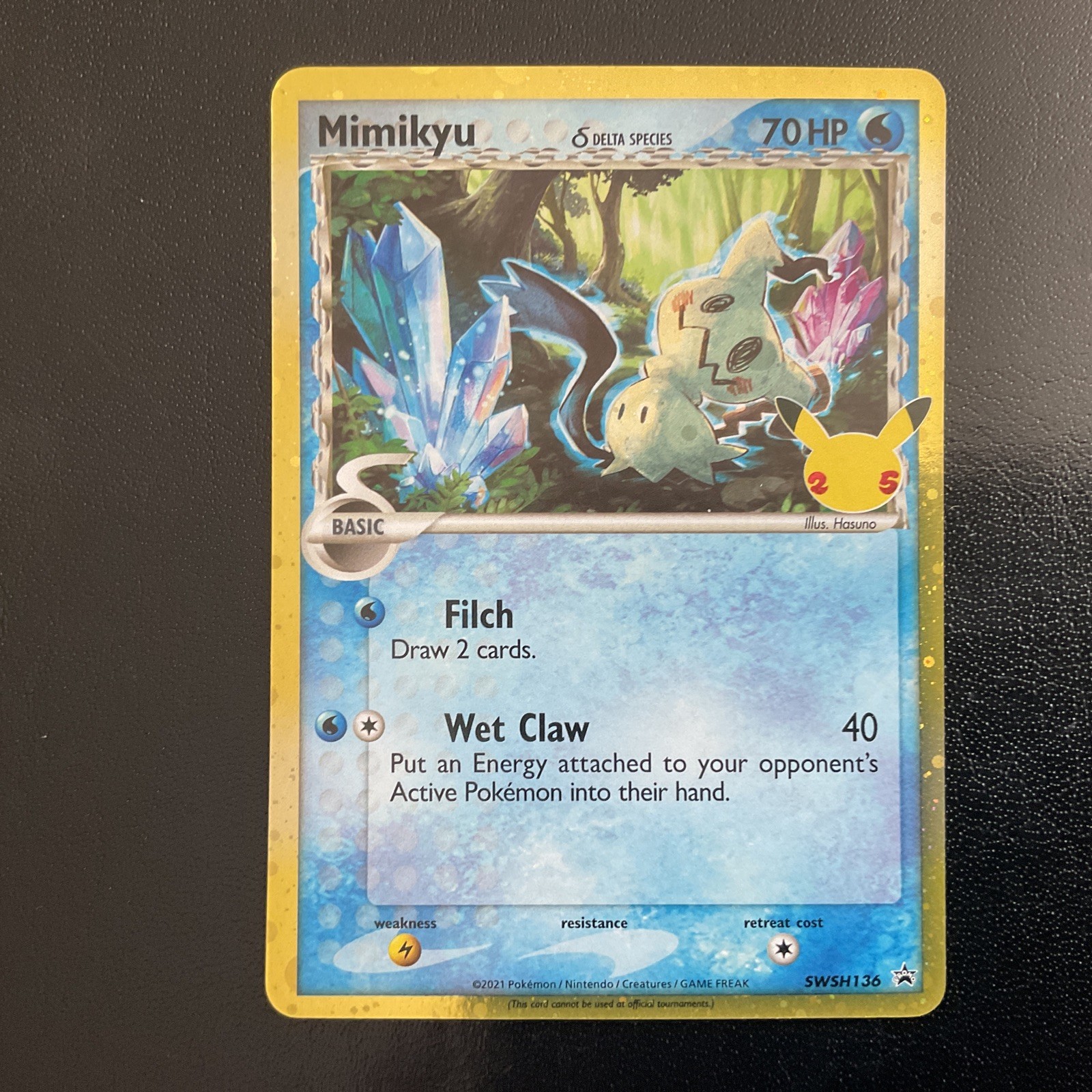 Pokemon TCG- Mimikyu Sword & Shield Celebrations Promo SWSH136 Holo NM