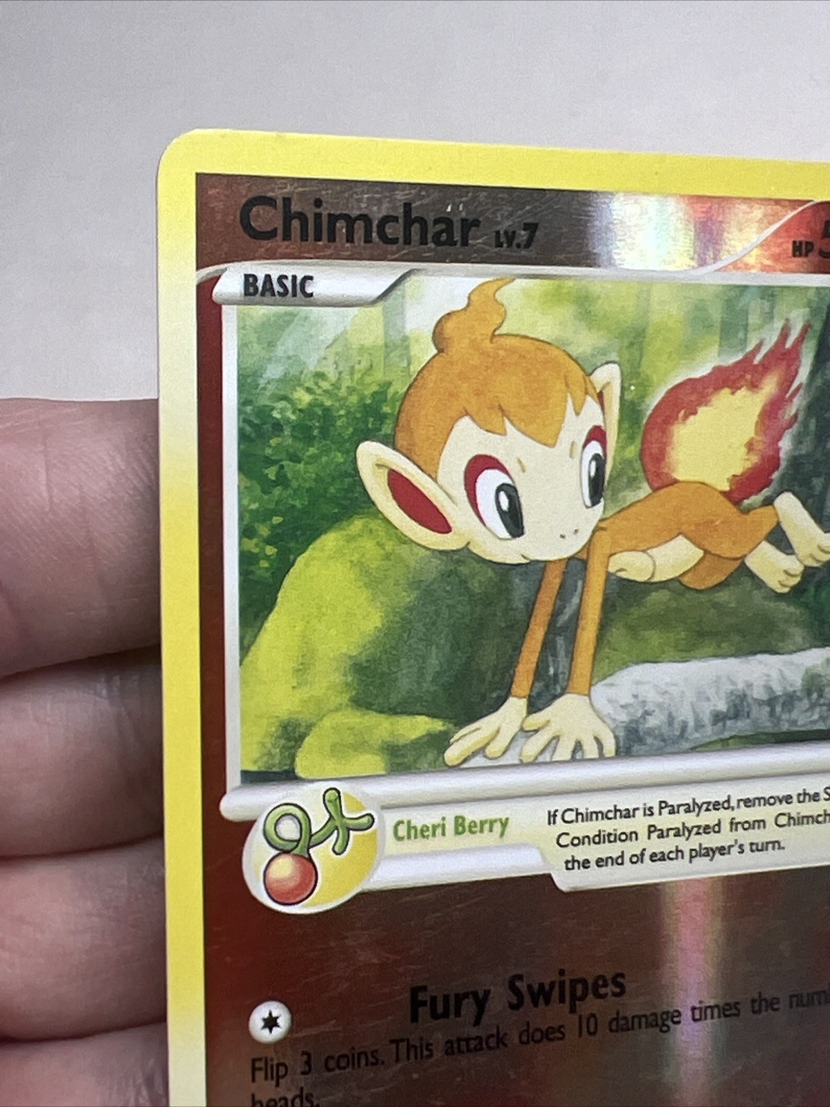 HP+ Chimchar 57/100 Reverse Holo Majestic Dawn AUTHENTIC Pokemon Card
