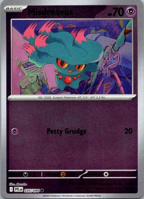 Misdreavus ME02: Phantasmal Flames 035/094 NM Reverse Holo