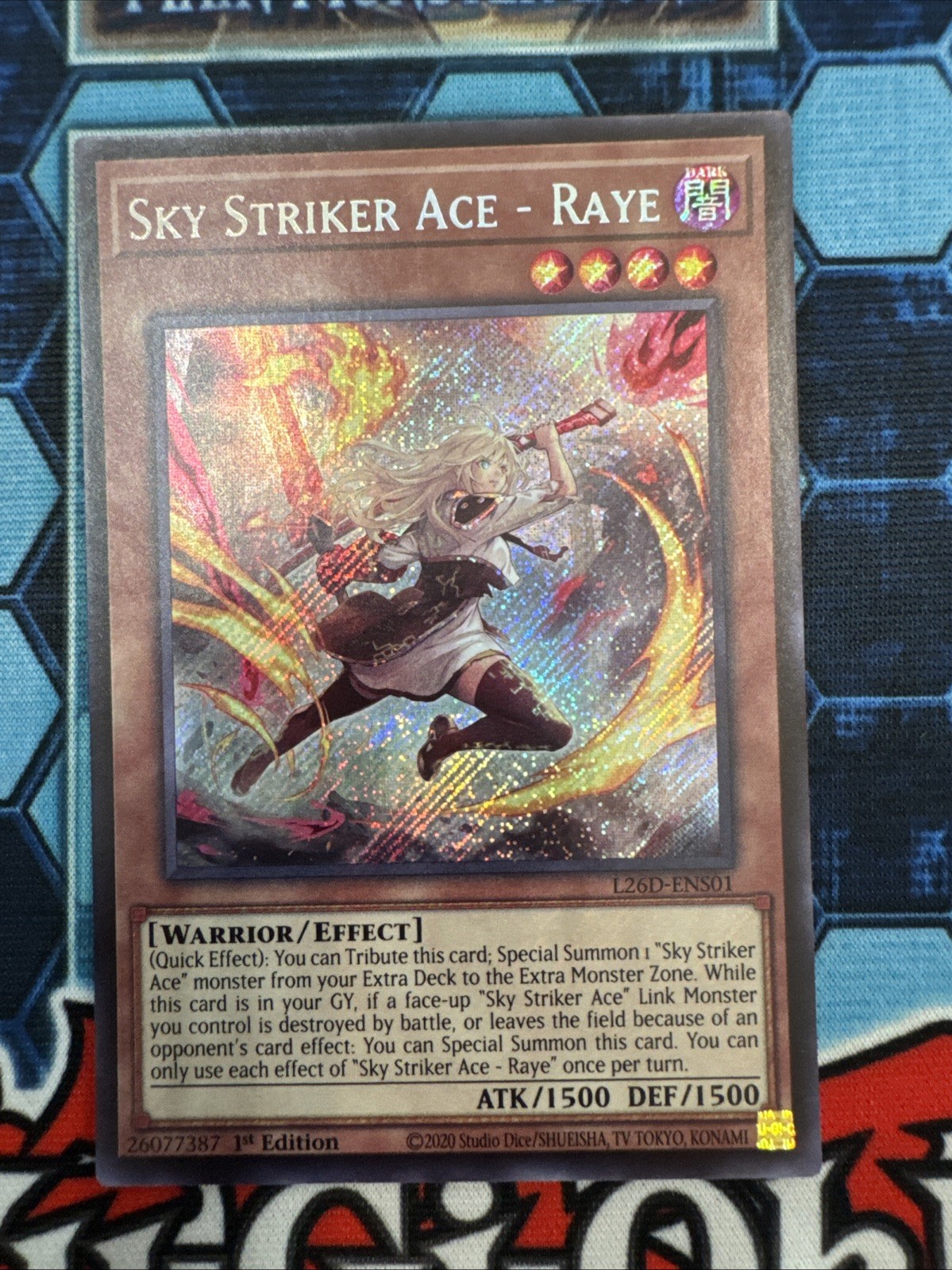 Sky Striker Ace – Raye Alt Art Secret Rare L26D-ENS01 Legendary Modern Decks
