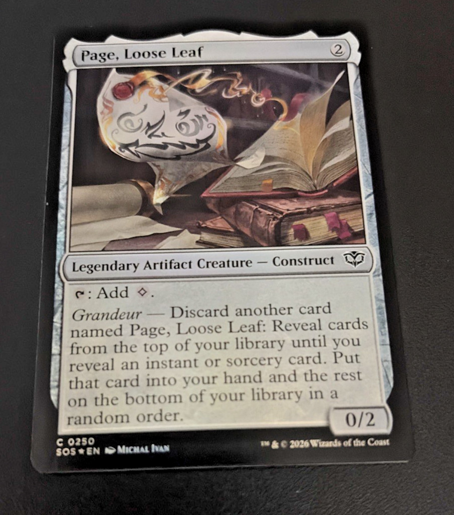 MTG – Page, Loose Leaf (Foil) – 250 – Secrets of Strixhaven NM/M Condition
