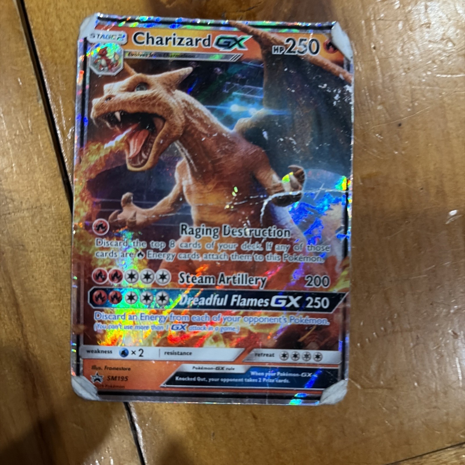 Pokemon Charizard GX SM195 SM Full Art Holo Promo HP 250 Eng