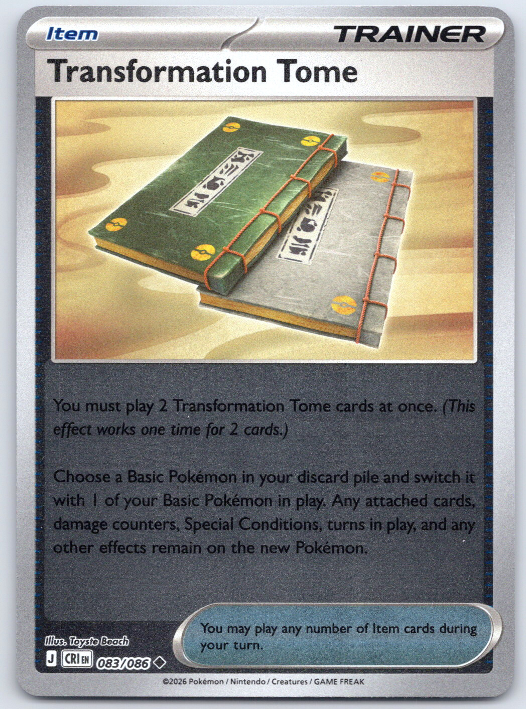 Pokemon TCG Transformation Tome ME04: Chaos Rising Reverse Holo NM Uncommon 083/