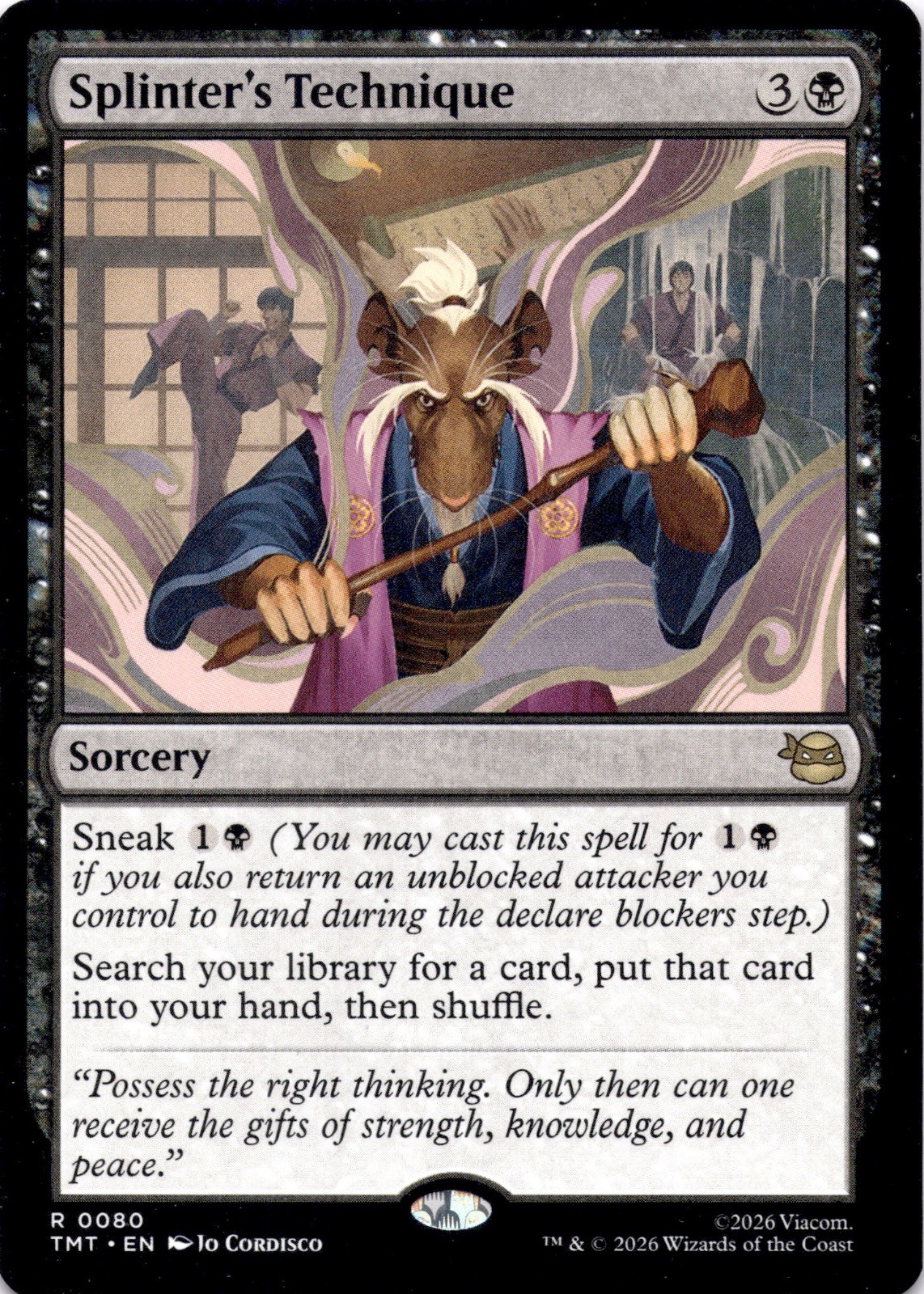 Splinter’s Technique 0080 Teenage Mutant Ninja Turtles Magic: The Gathering NM