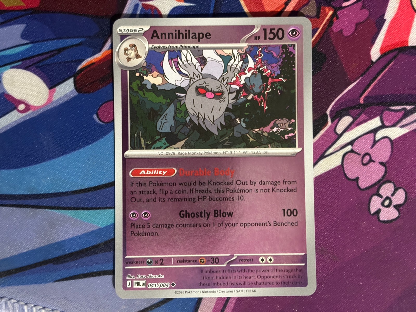 Annihilape — 041/084 — Reverse Holo — Pokemon Pitch Black
