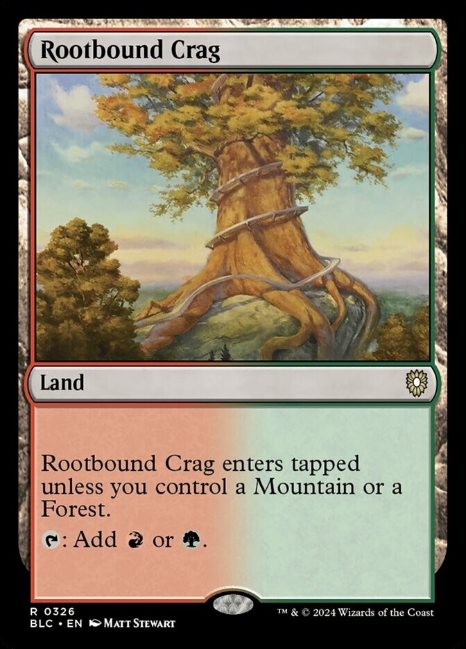 Rootbound Crag 0326 Non Foil Rare Bloomburrow Commander MTG NM