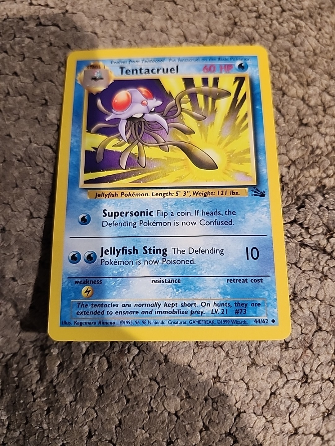 Tentacruel 44/62 Fossil Regular Creased