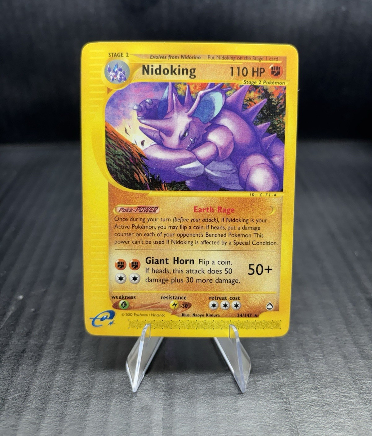 Pokémon TCG Nidoking Aquapolis 24/147 Holo Rare 110 HP e-Card 2002 English