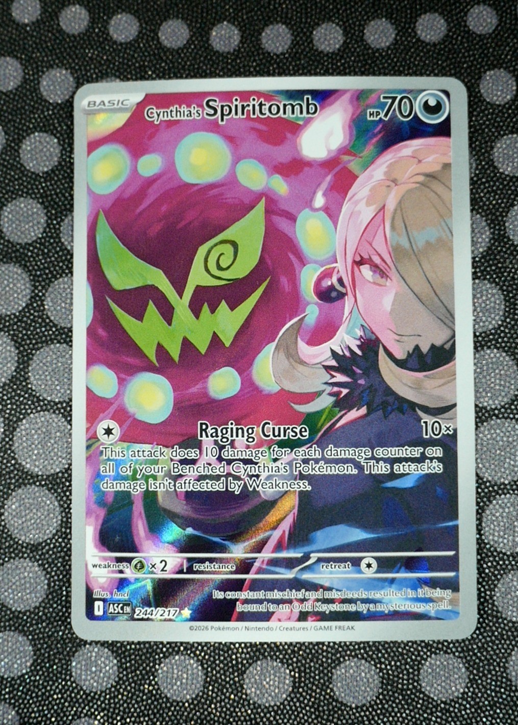 Cynthia’s Spiritomb Pokemon ME: Ascended Heroes #244/217 Holo NM