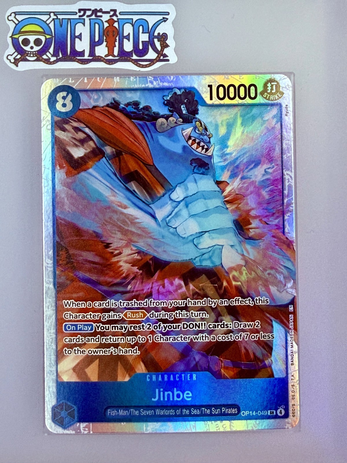 One Piece Card Game🏴‍☠️COLOR: BLUE OP14-049 JINBE SR FOIL NM TCG ENGLISH