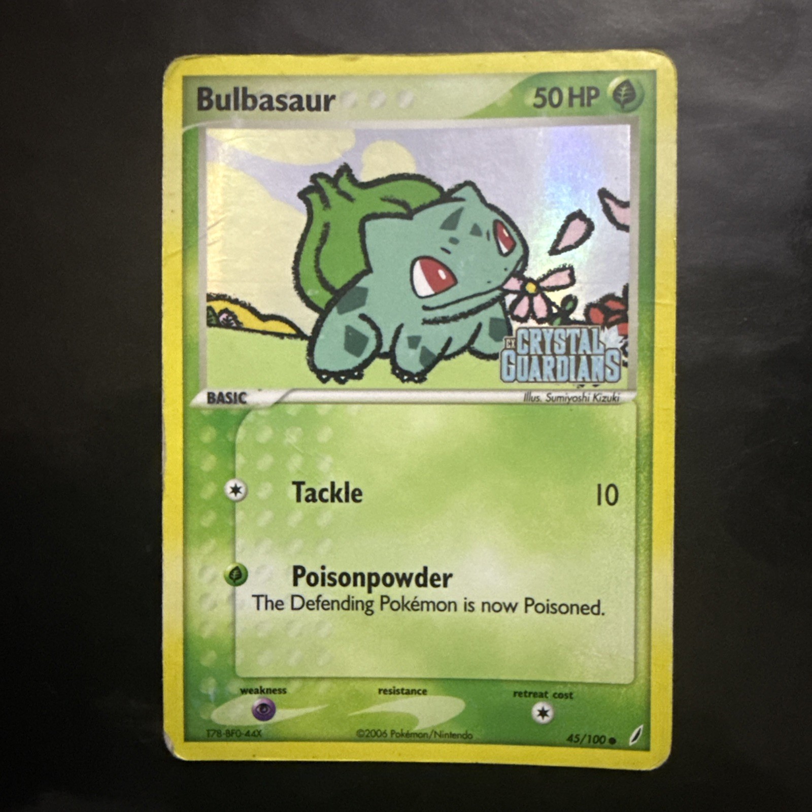 Bulbasaur 45/100 Reverse Holo EX Crystal Guardians Stamped