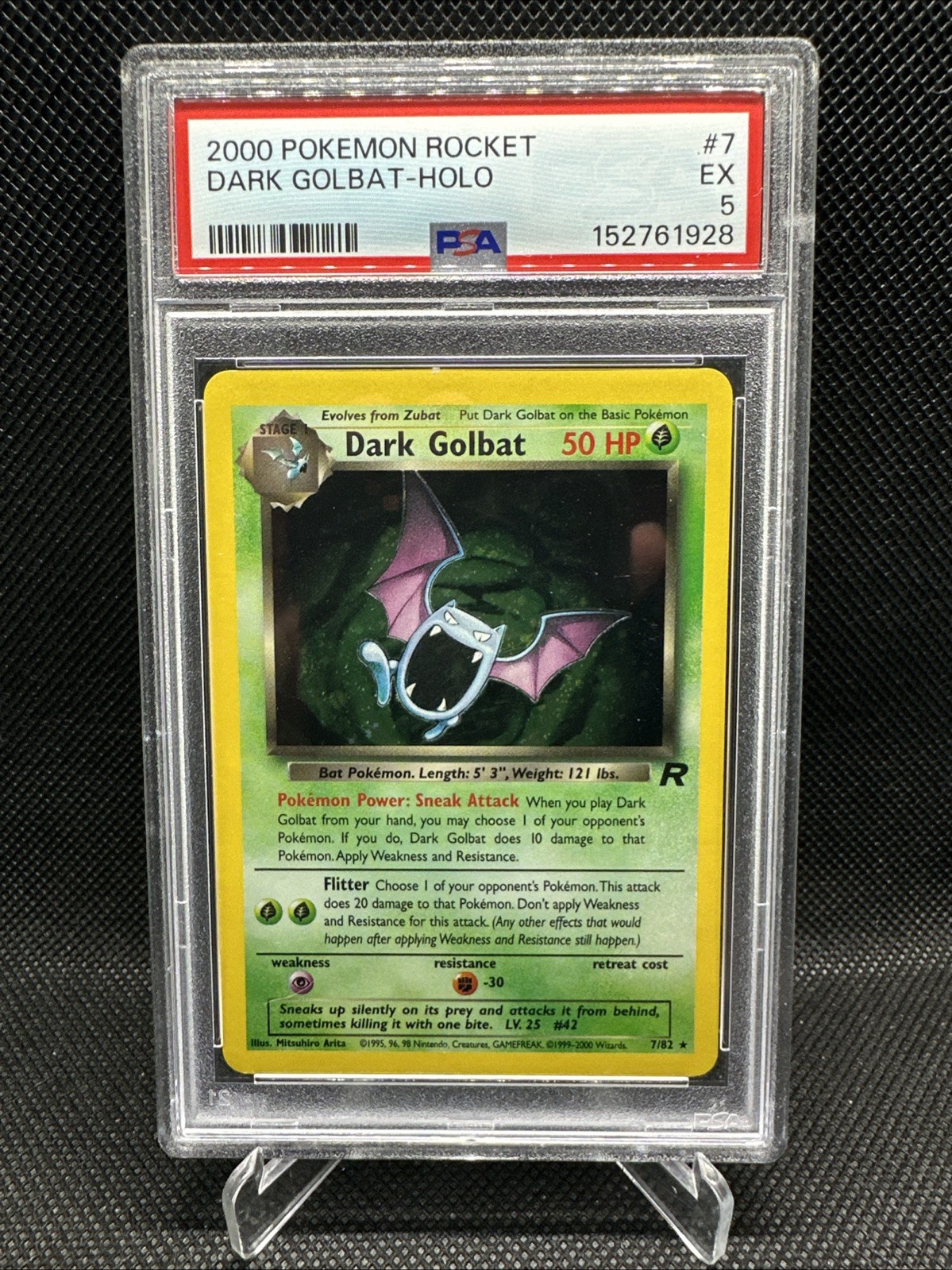 Dark Golbat 7/82 Team Rocket Holo SWIRL