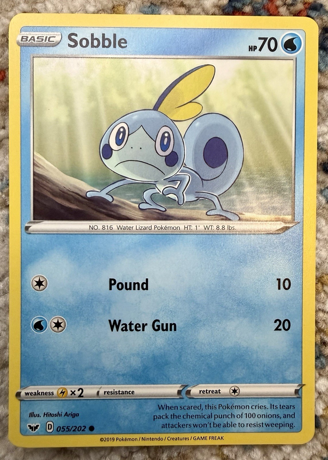 Sobble 055/202 Swsh01: Sword & Shield Regular Common NM