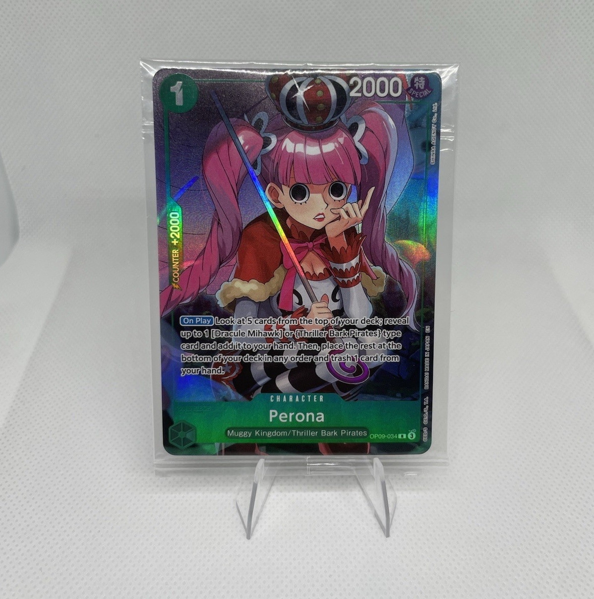 One Piece TCG Perona OP09-034 Promo Rare English Sealed