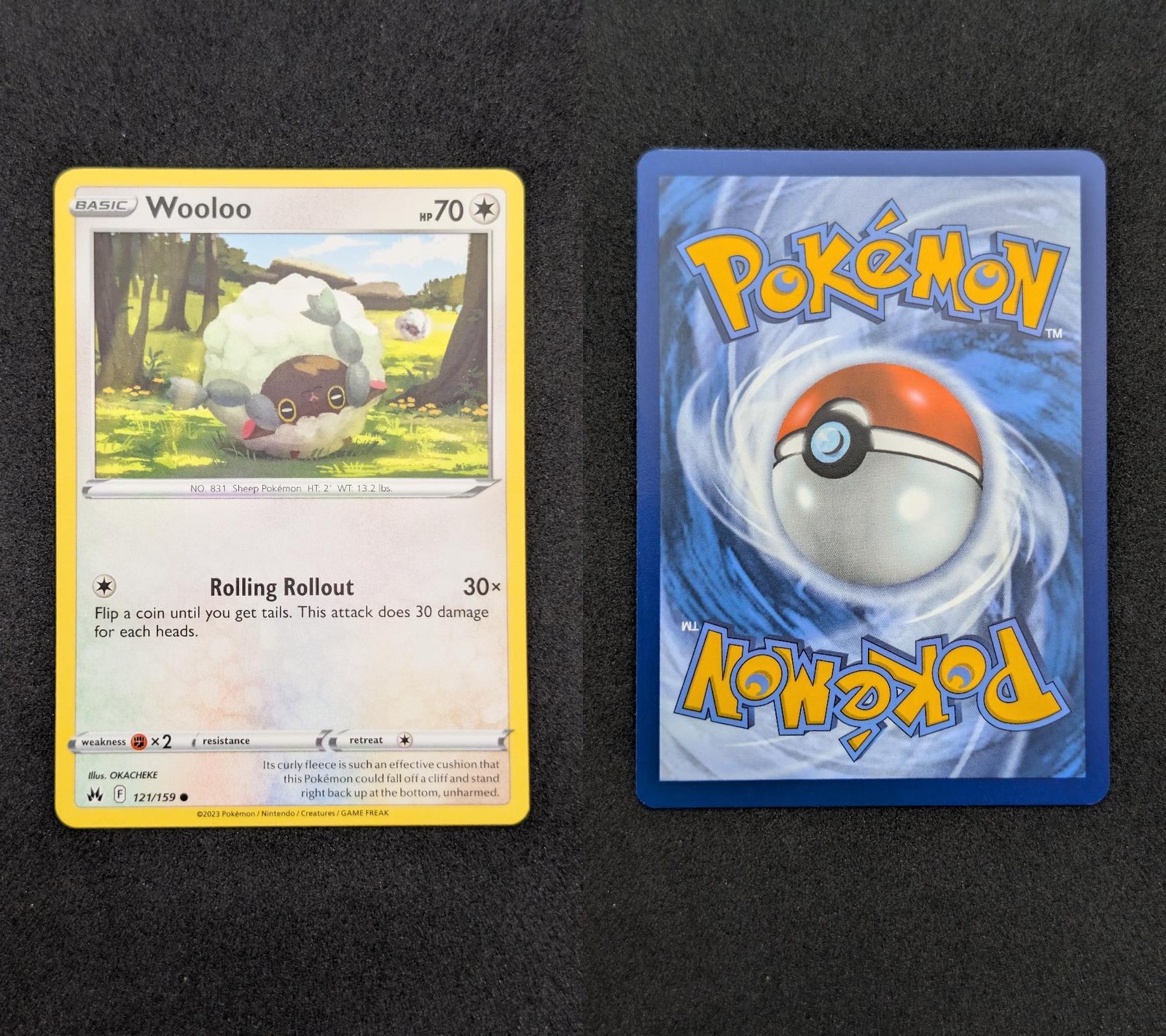 Wooloo 121/159 Common Crown Zenith Pokemon Near Mint