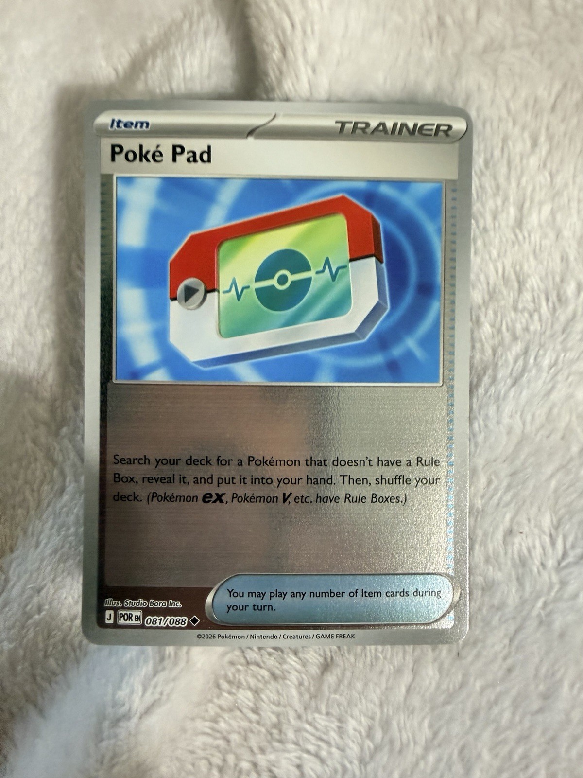 poké pad 081/088 Pokémon TCG Trainer Item Card POR Nintendo English