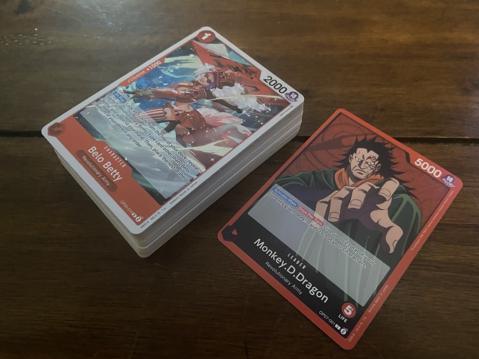 Monkey D Dragon Red Revo Army OP12 Complete Deck – One Piece TCG Ready To Play
