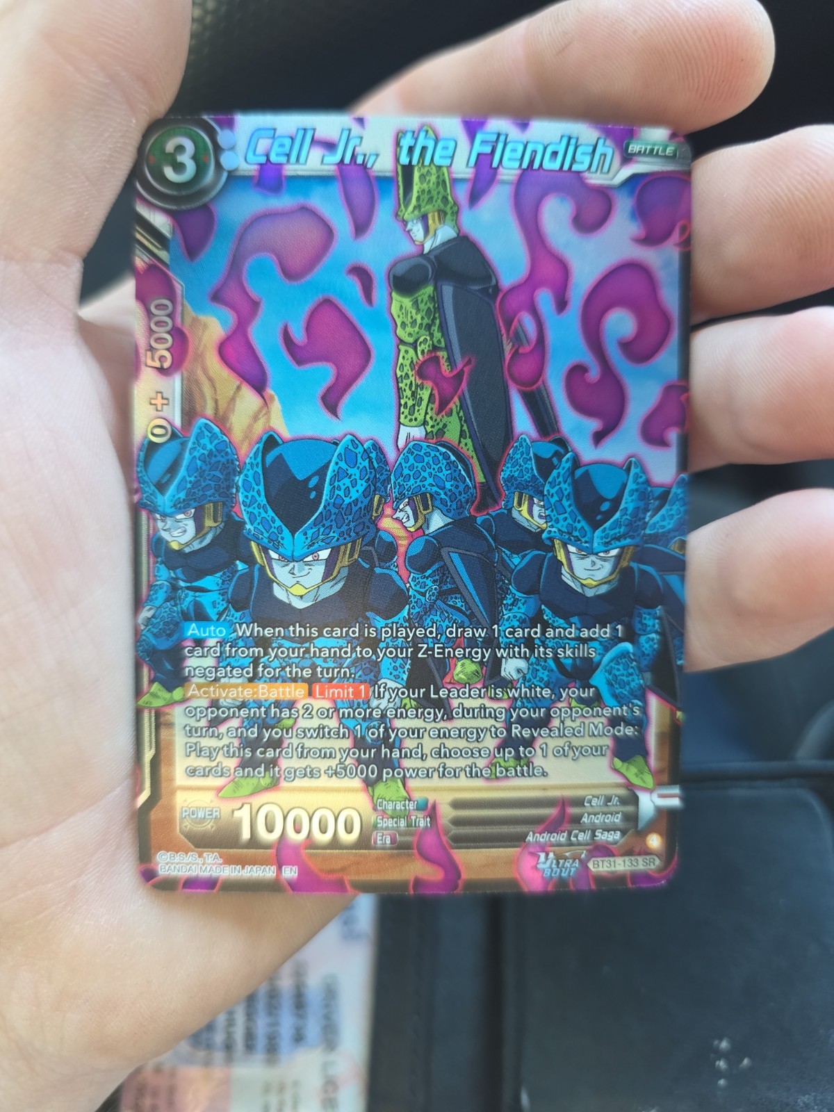 Cell Jr., the Fiendish Foil Impact Beyond Dimensions – BT31-133 Super Rare NM