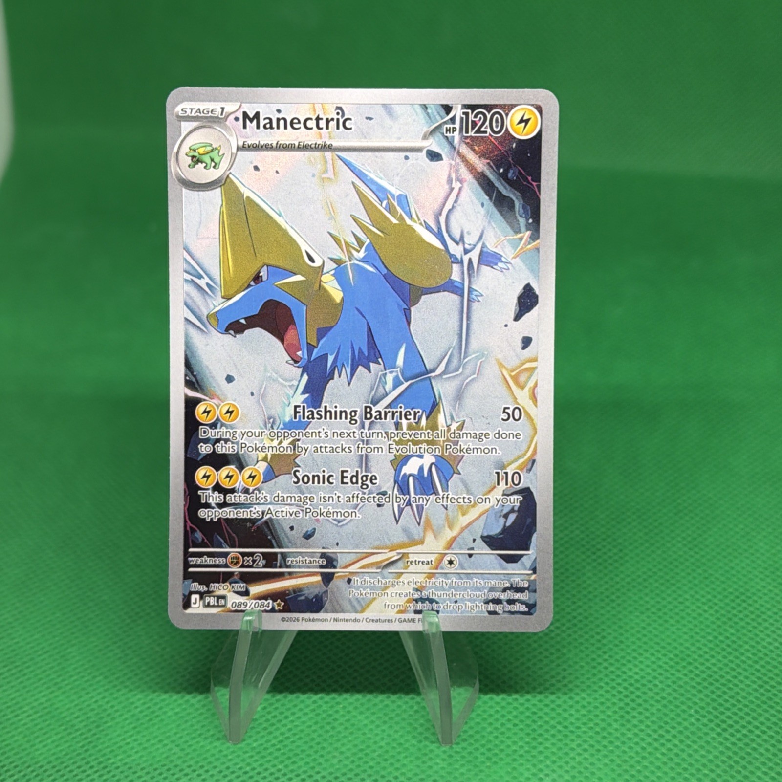 Manectric 089/084 Illustration Rare Pitch Black Pokemon Holo Near Mint