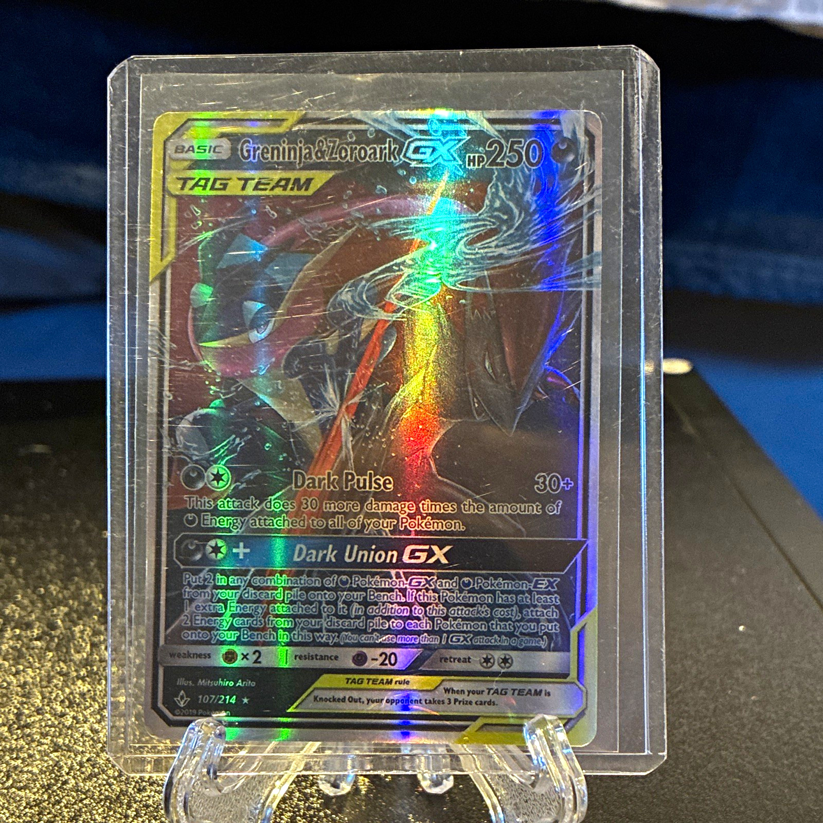 The Pokemon Company Greninja & Zoroark GX TAG TEAM Holo 107/214 250 HP EN 2019