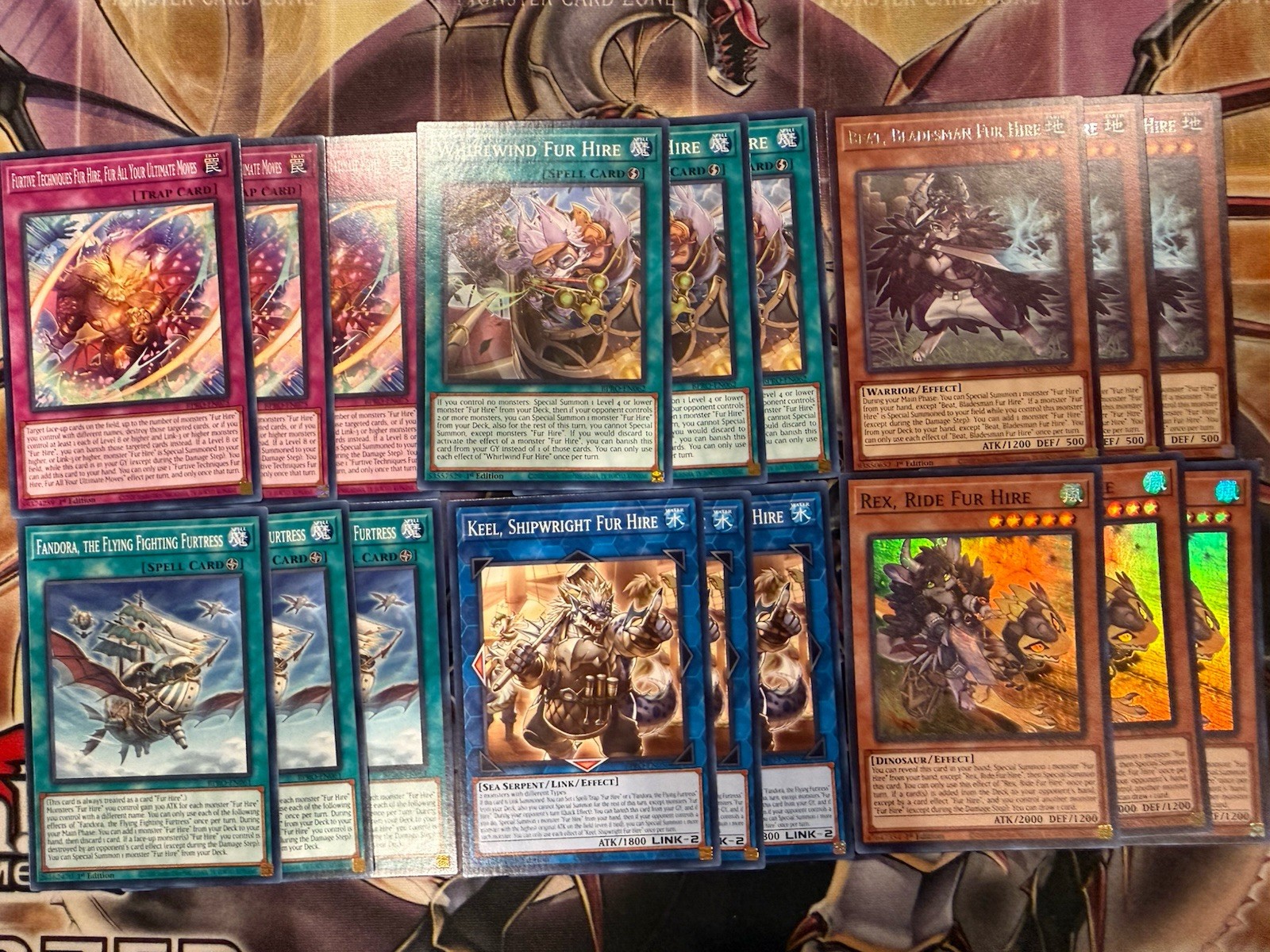 Yugioh Fur Hire Deck Core Set 18 card Burst Protocol Maze Of Muertos BPRO MZMU