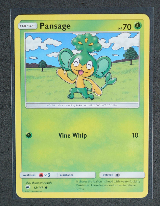Pansage Common #12/147 SM – Burning Shadows 2017 NM Shigenori Negishi