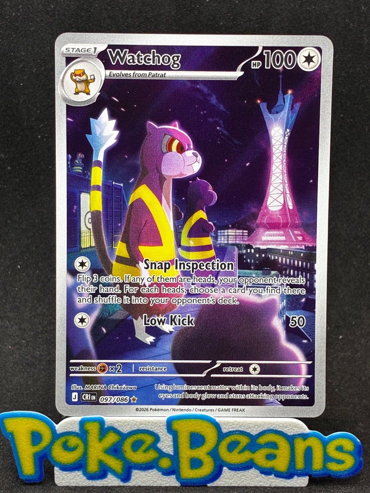 Watchog Chaos Rising Illustration Rare #097/086