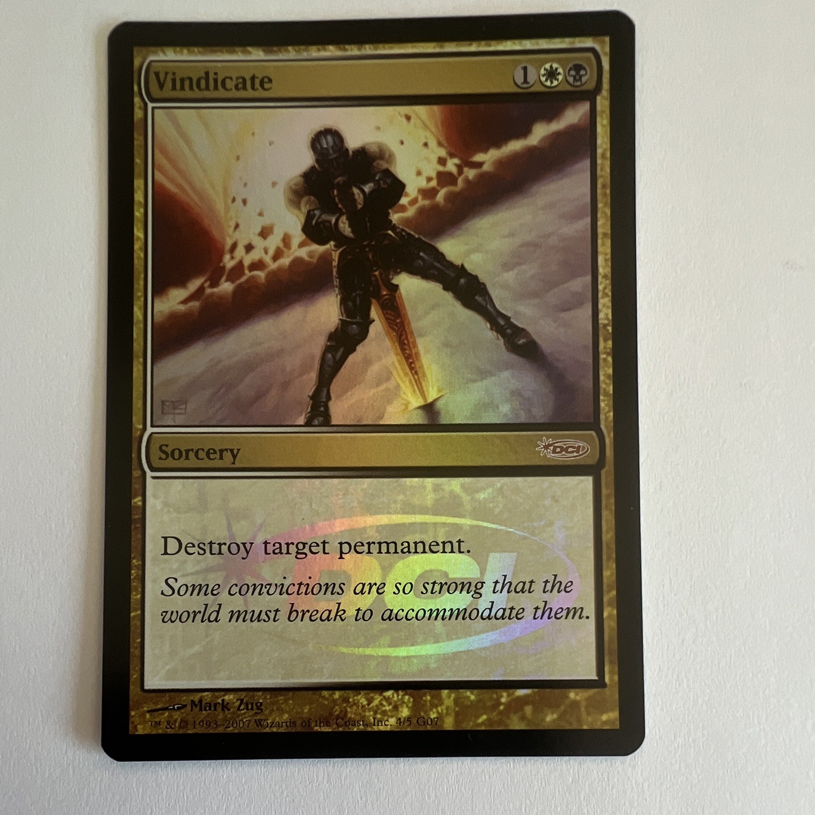 Vindicate Judge Promos (JDG) Foil Promo 2007 #4/5 English Magic the Gathering