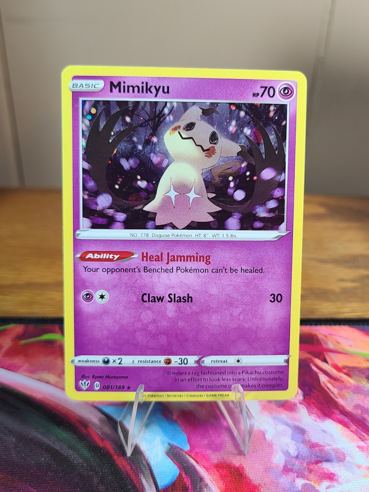 Mimikyu #81/189 Sword & Shield – Darkness Ablaze 2020 Cosmos Holo NM Pokemon TCG