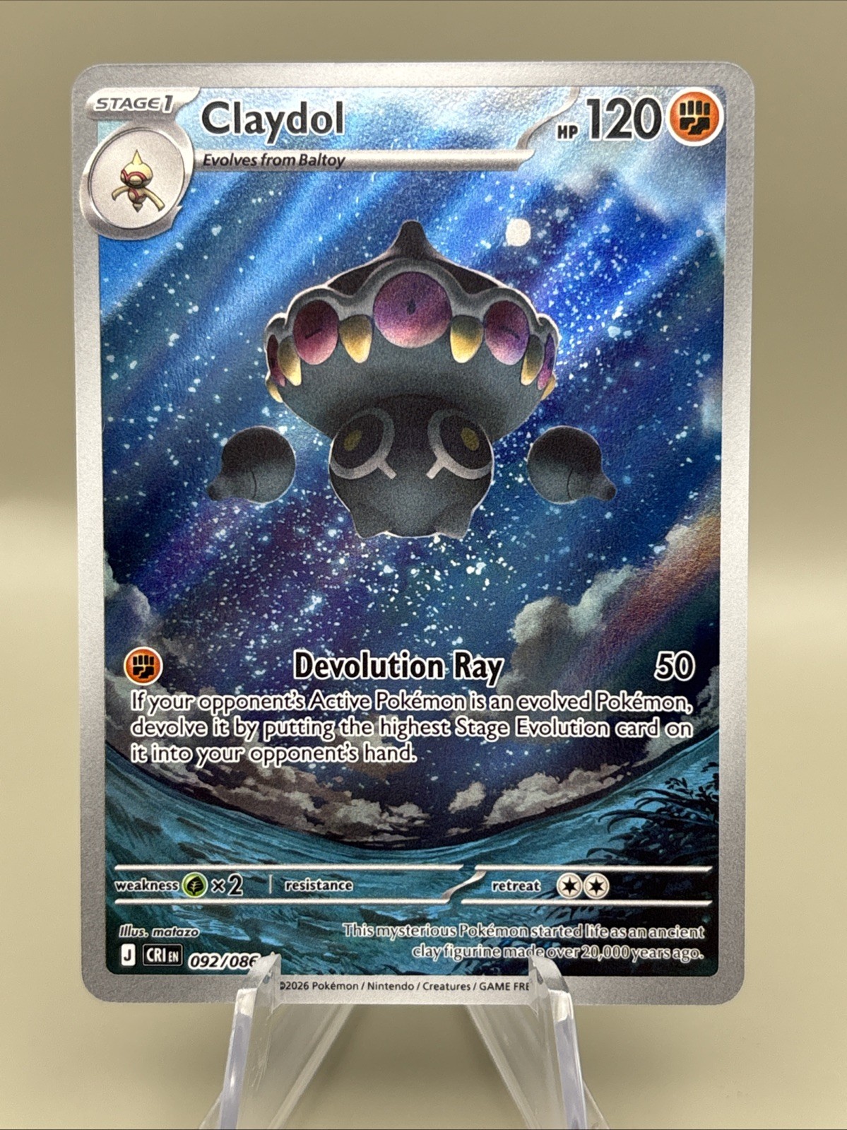 Claydol 092/086 Me04: Chaos Rising Holo