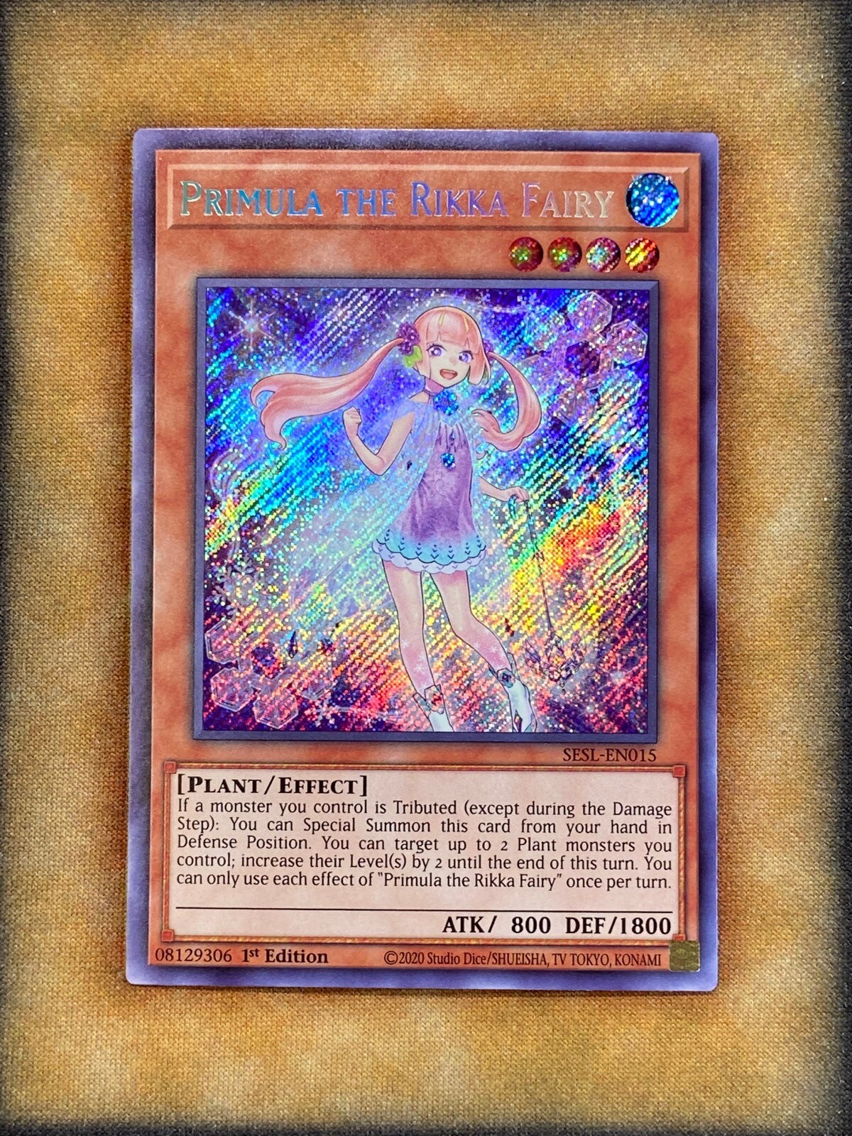 Yugioh Primula the Rikka Fairy SESL-EN015 Secret Rare 1st Ed NM