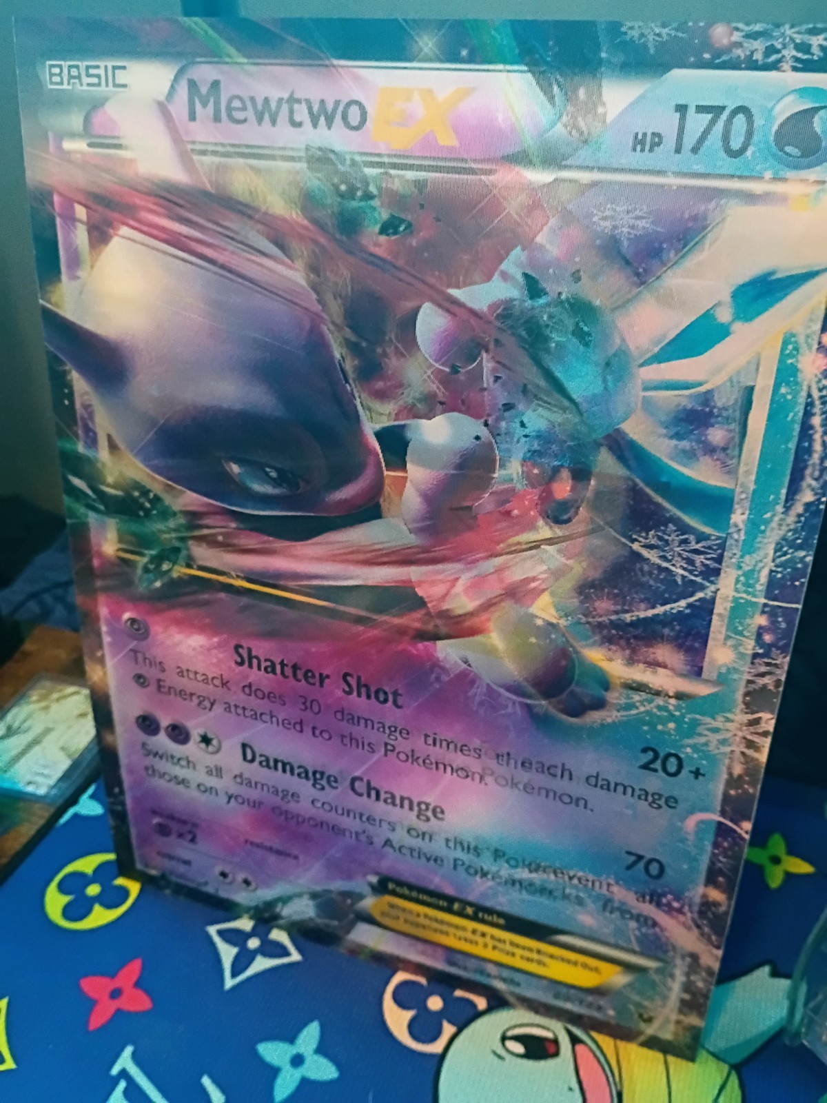 Glaceon EX & Mewtwo EX – 3D Lenticular Pokemon Poster (3-Way)