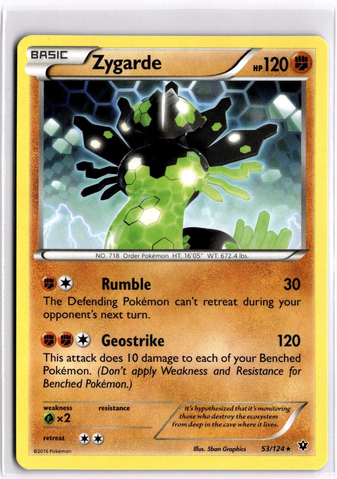 Pokemon TCG Zygarde (53) 53/124 XY – Fates Collide Rare NM