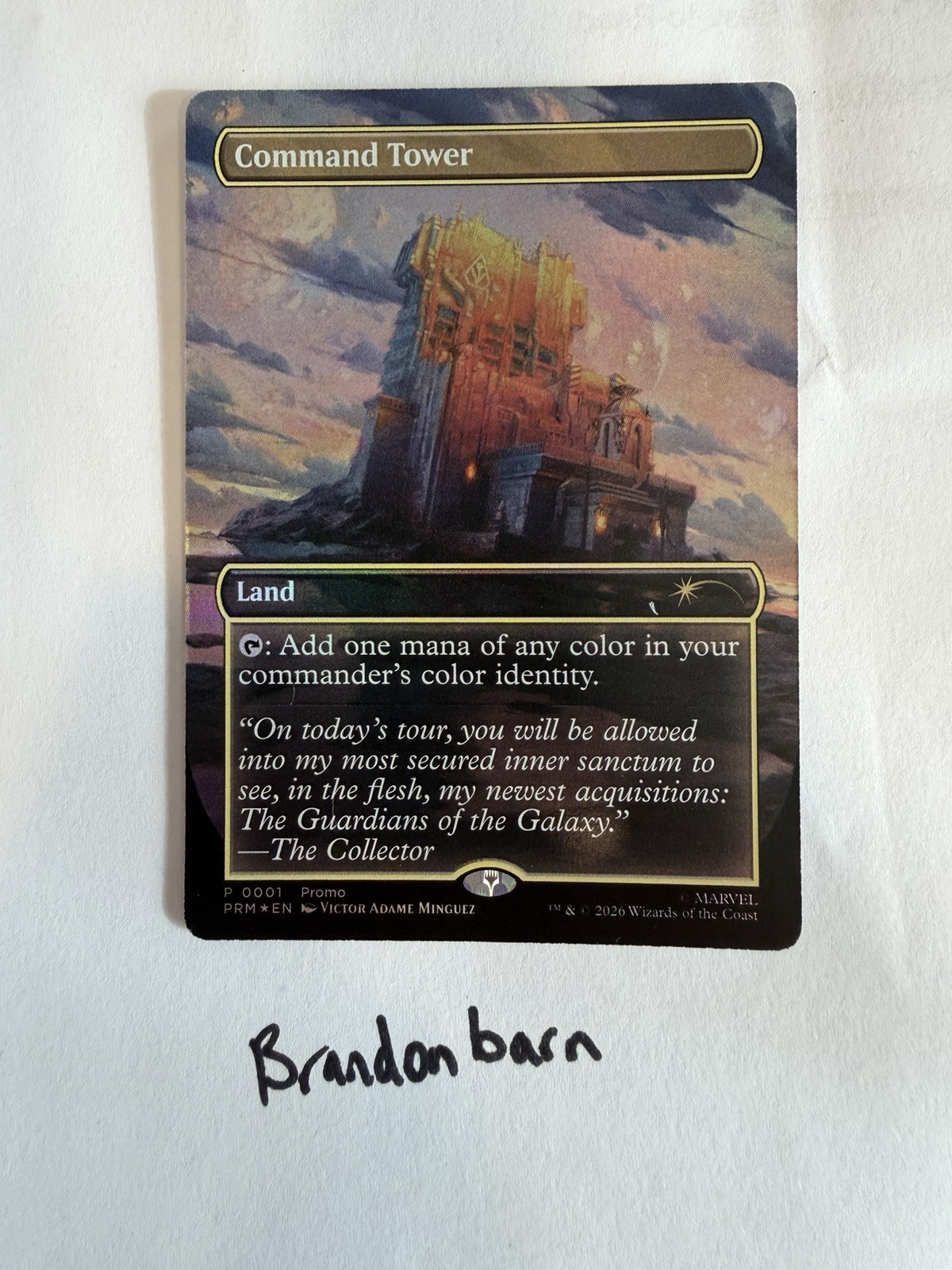 MTG Command Tower 0001 Marvel Super Heroes Exclusive Disney Promo Foil 2026 NM