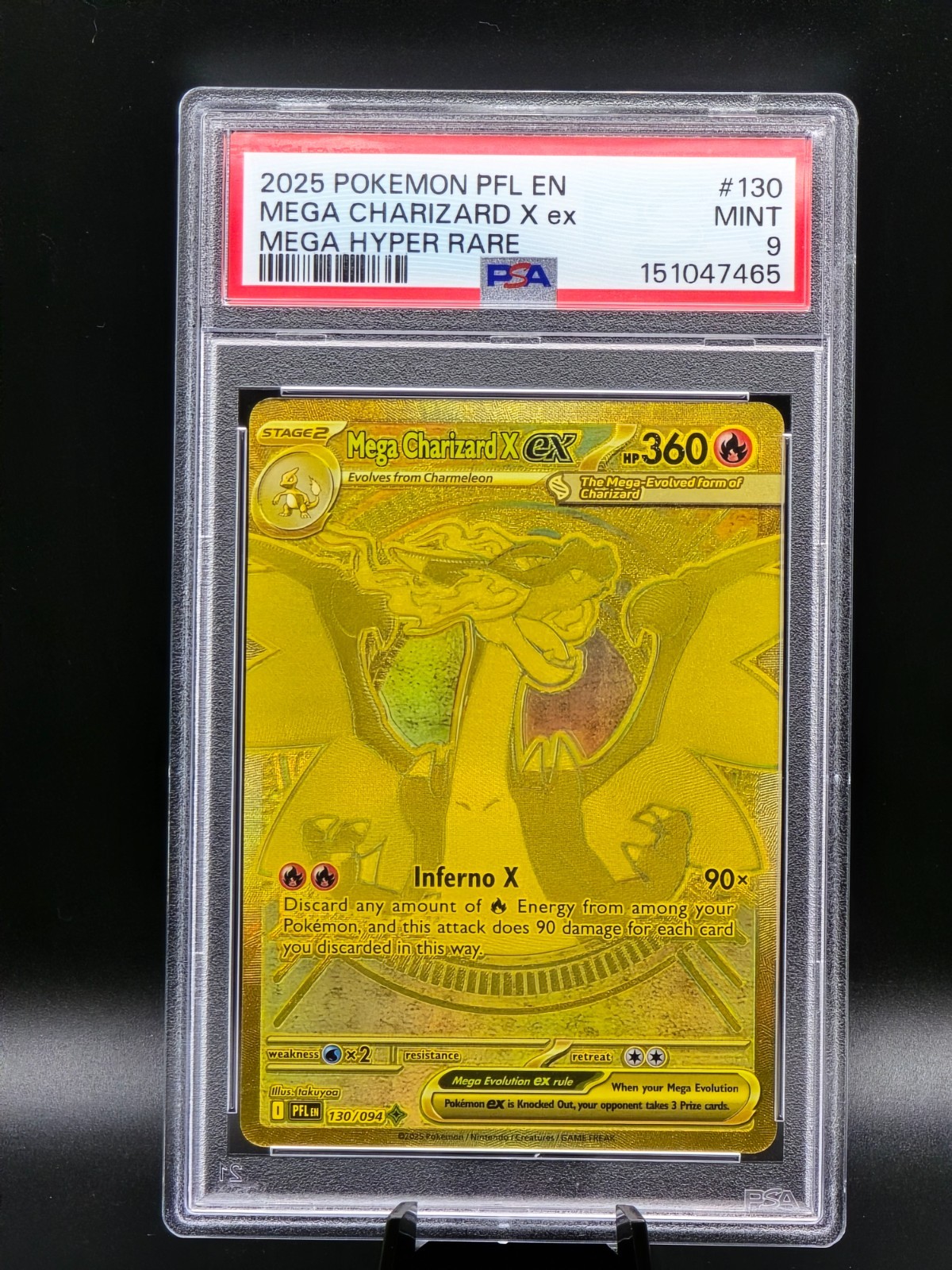 POKEMON TCG | MEGA CHARIZARD X EX PFL EN-PHANTASMAL FLAMES HYPER RARE | PSA 9