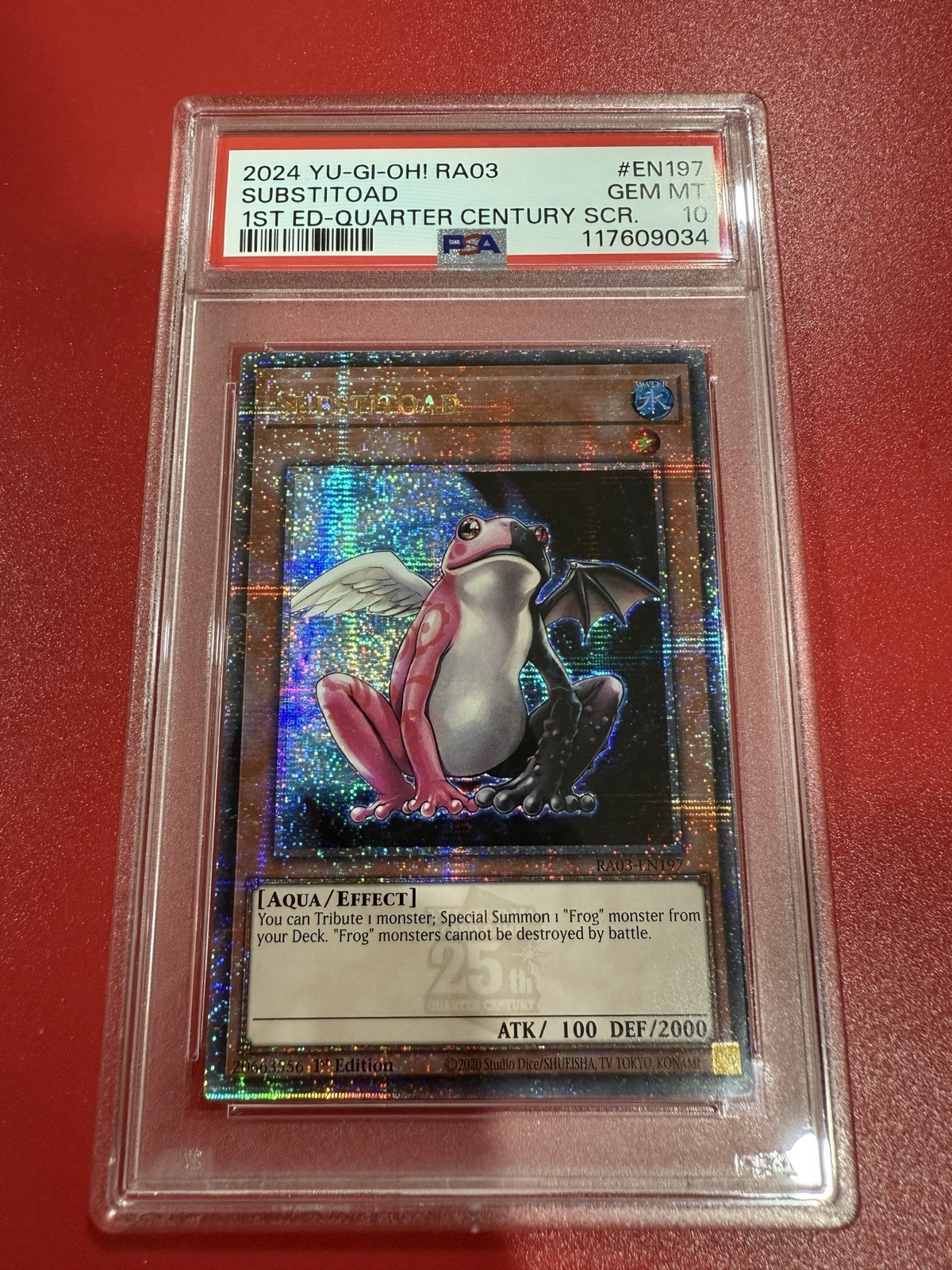 yugioh PSA 10 1st edition 2024 RA03 QCSR Substitoad
