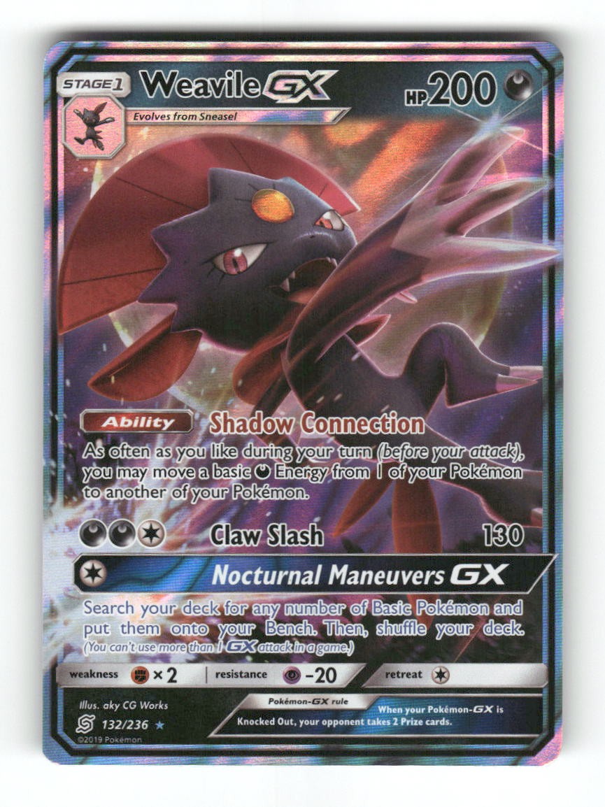 Weavile GX – 132/236 – Unified Minds – Pokemon – GX Rare – Holo NM