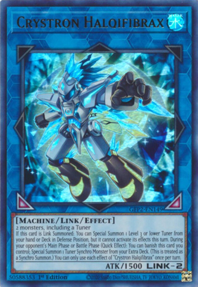 Crystron Halqifibrax – GFP2-EN149 – Ultra Rare – 1st Edition – Lightly Played