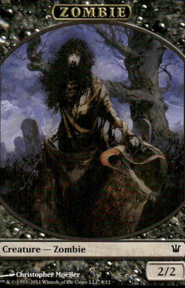 Zombie Token (8) 8 Token Innistrad Magic: The Gathering LP