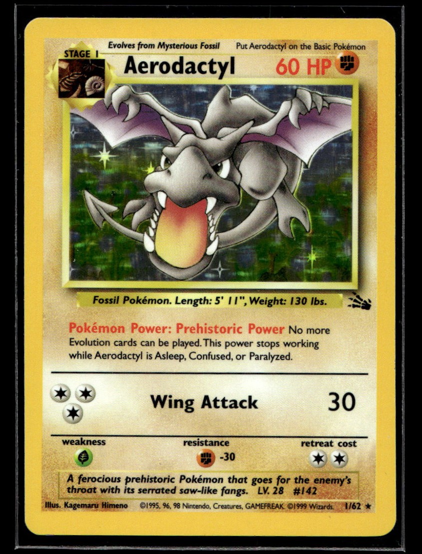 Aerodactyl (1) Holo Rare Fossil 01/62 NM
