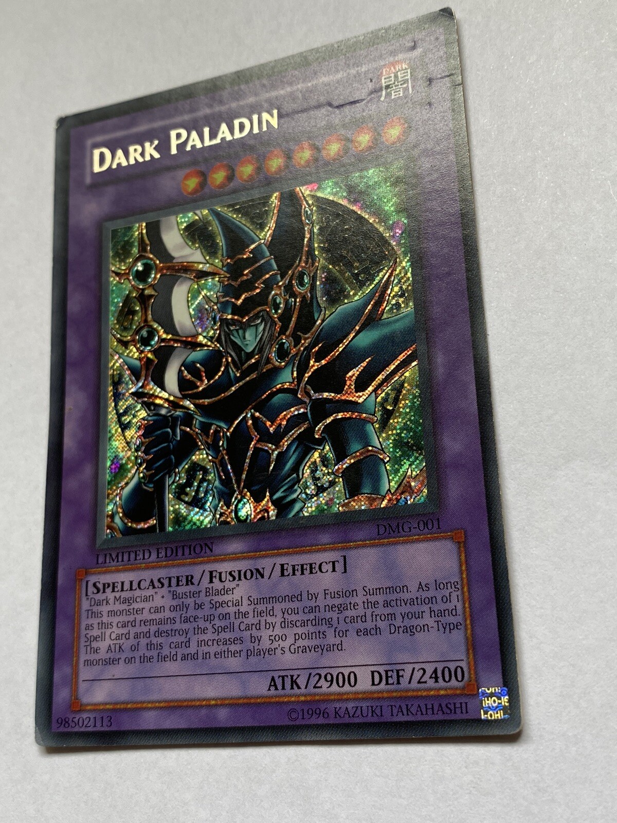 Yugioh Dark Paladin DMG-001 Secret Rare Limited Edition Sealed Promo Card TCG