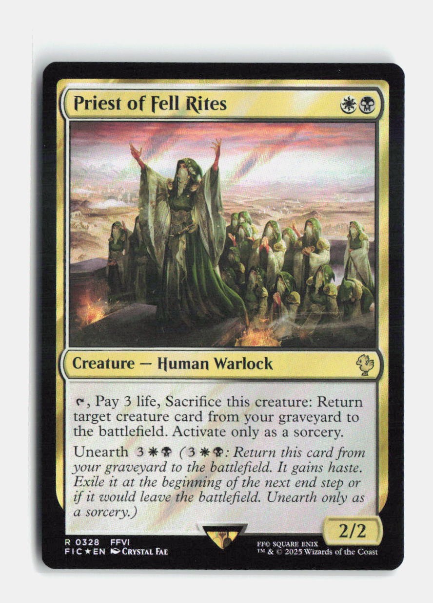 Priest of Fell Rites (Surge Foil) 328 Foil Commander: FINAL FANTASY MTG NM